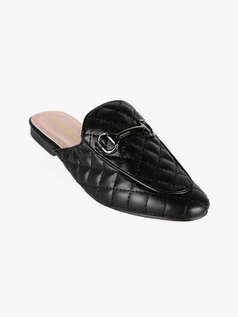 Sabot donna trapuntati con morsetto - nero