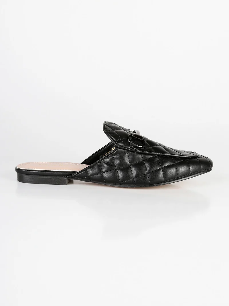 Sabot donna trapuntati con morsetto - nero