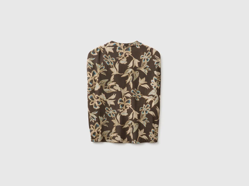 Fließendes Top mit Blumenprint