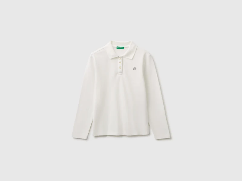 Langärmliges Poloshirt aus Baumwolle