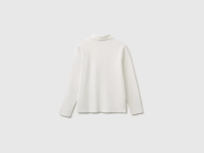 Langärmliges Poloshirt aus Baumwolle