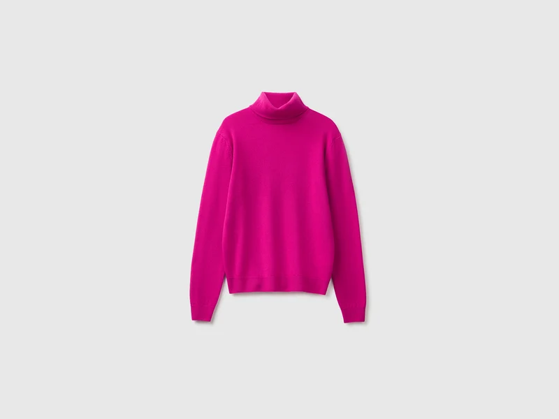 Rollkragenpullover aus 100 % Merinowolle