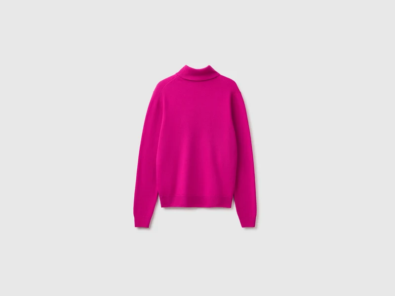 Rollkragenpullover aus 100 % Merinowolle