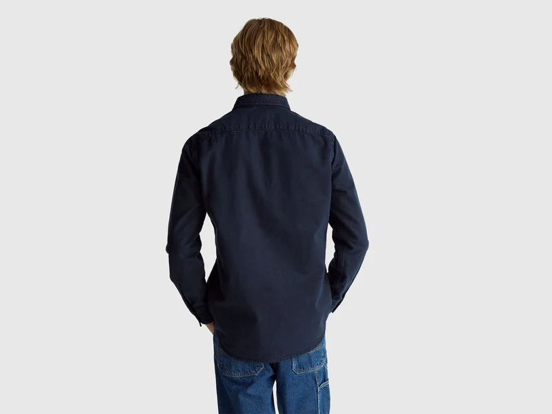 Slim Fit-Hemd aus 100 % Baumwolle