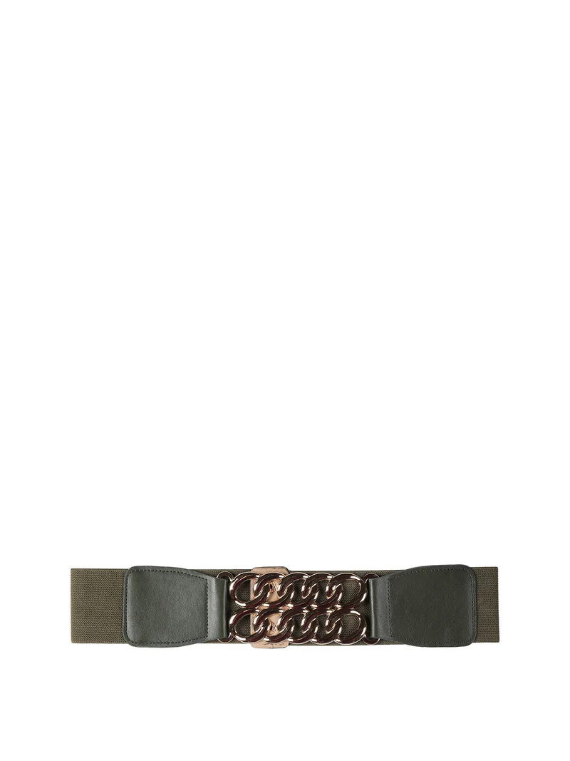 Cintura stringivita da donna a catena - verde scuro