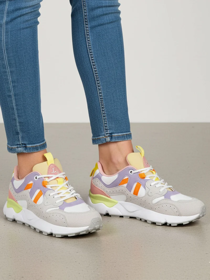 Sneakers stringate da donna - ghiaccio
