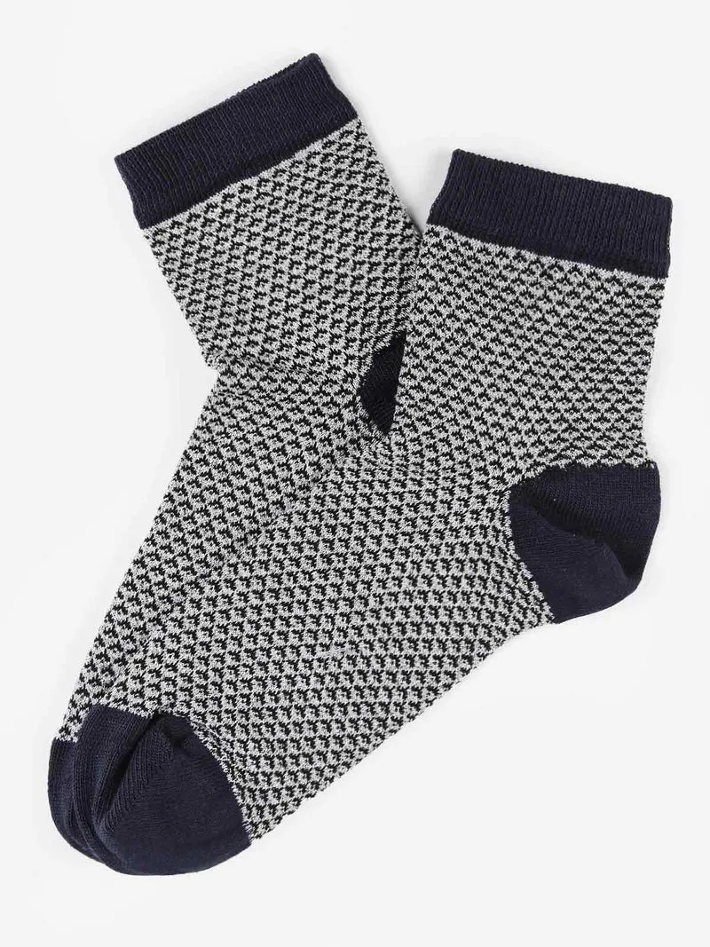 Calze corte donna in caldo cotone - blu scuro