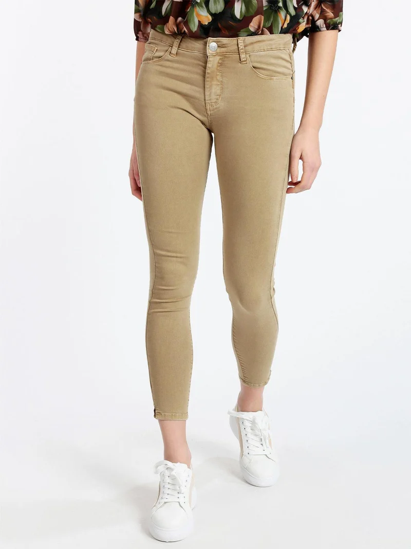 Pantaloni skinny push up - khaki
