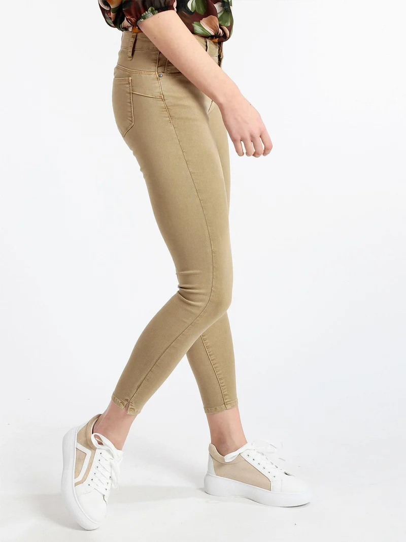 Pantaloni skinny push up - khaki