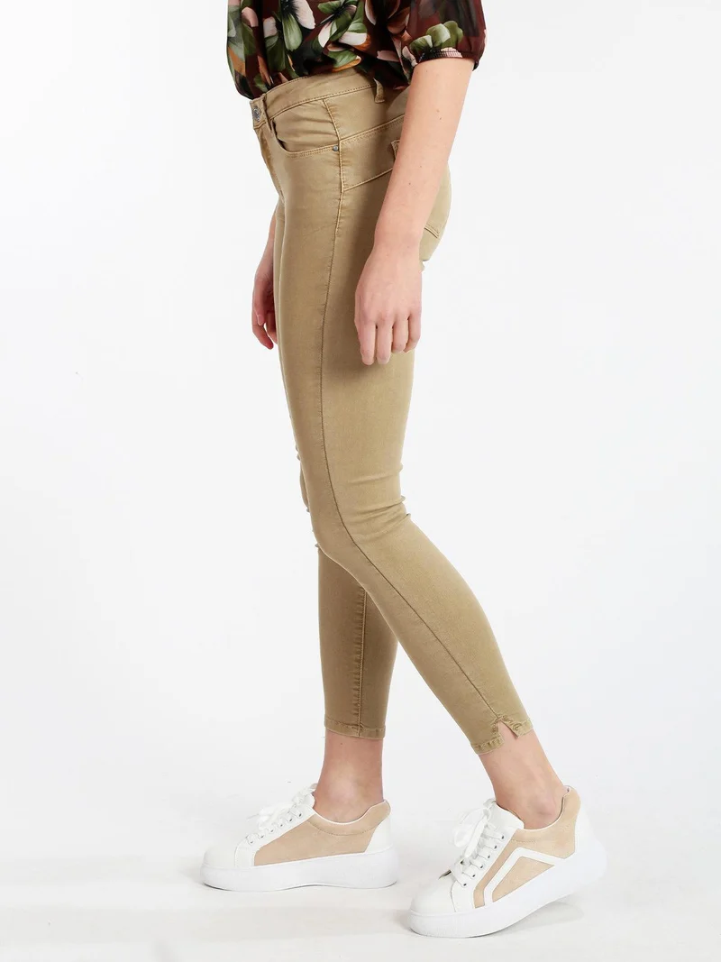 Pantaloni skinny push up - khaki