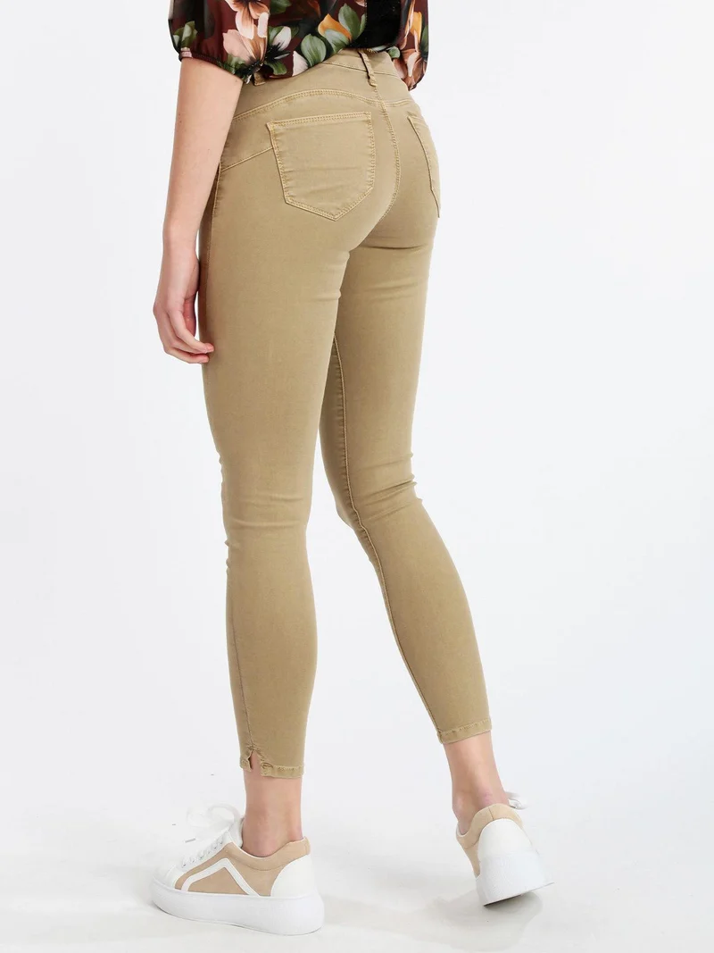 Pantaloni skinny push up - khaki