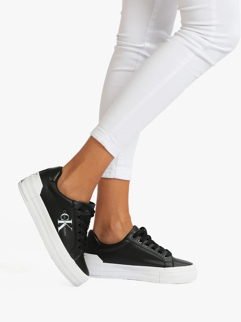 VULC FLATFORM BOLD Sneakers in pelle donna con platform - nero