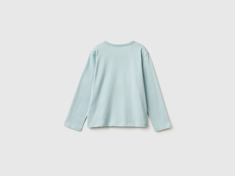 T-Shirt mit Print und Pailletten
