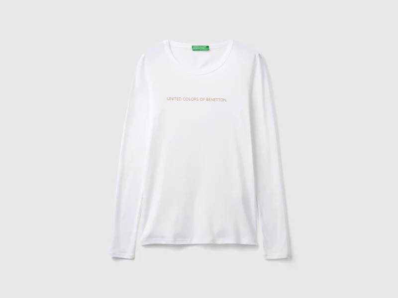 Langarm-T-Shirt aus 100% Baumwolle