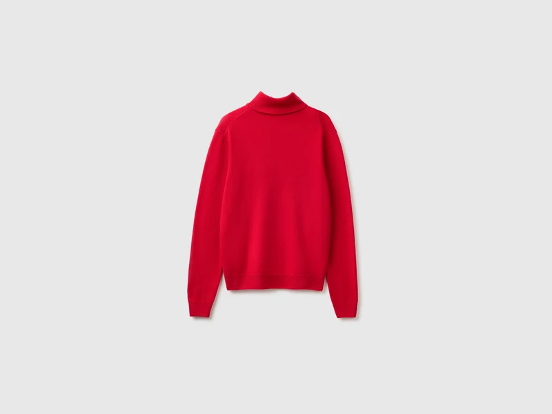 Rollkragenpullover aus 100 % Merinowolle