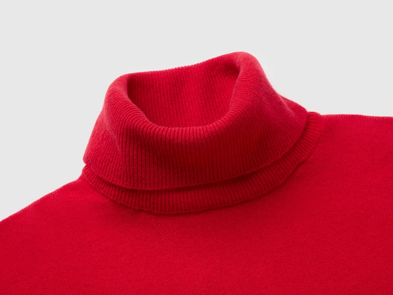 Rollkragenpullover aus 100 % Merinowolle