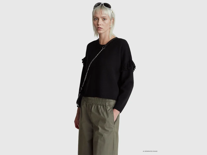 Pullover mit Fransen