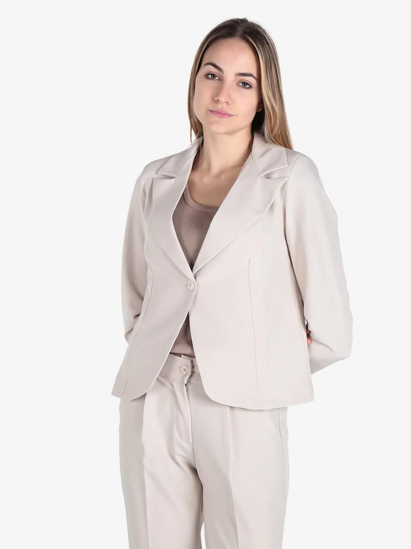 Blazer donna monobttone - beige