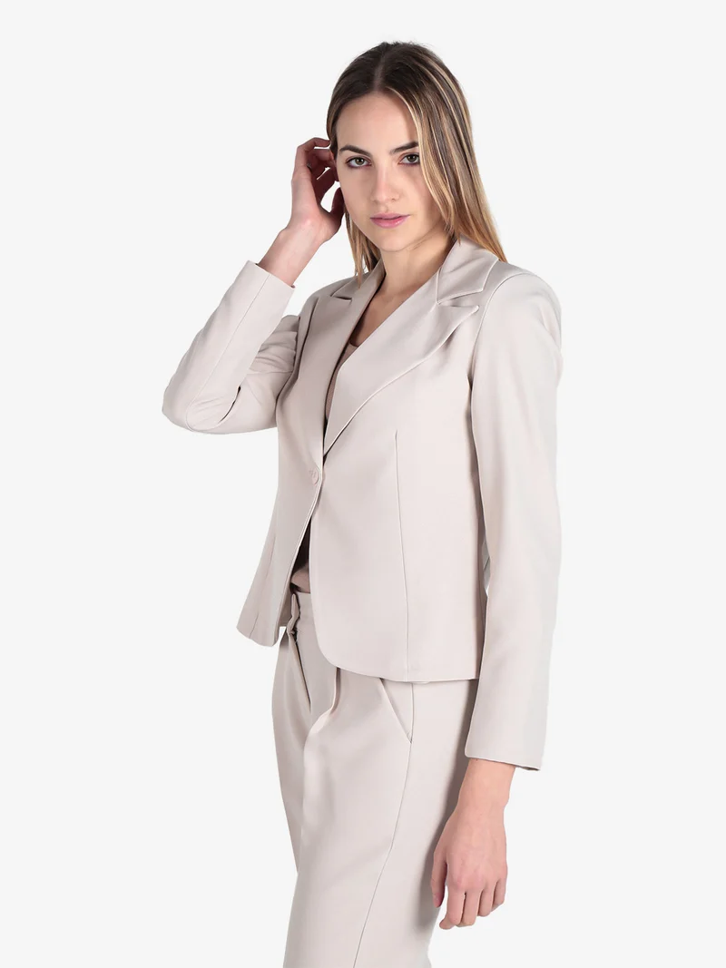 Blazer donna monobttone - beige
