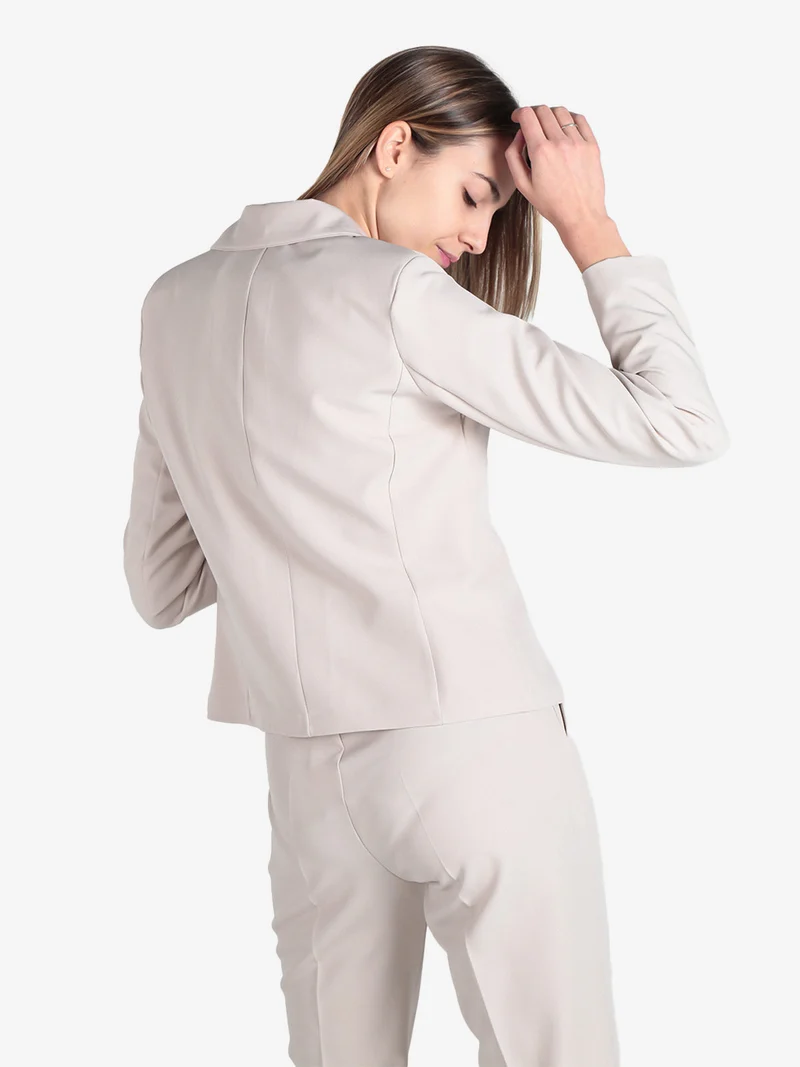 Blazer donna monobttone - beige