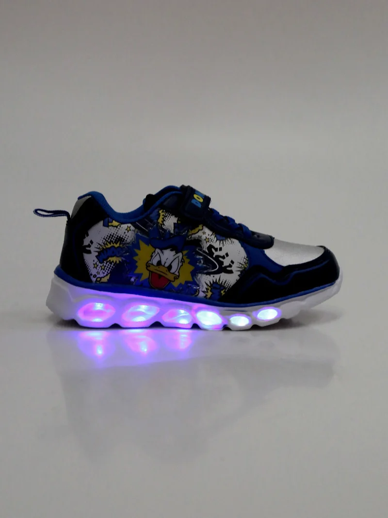 Mickey Sneakers da bambino con stampa e luci - blu