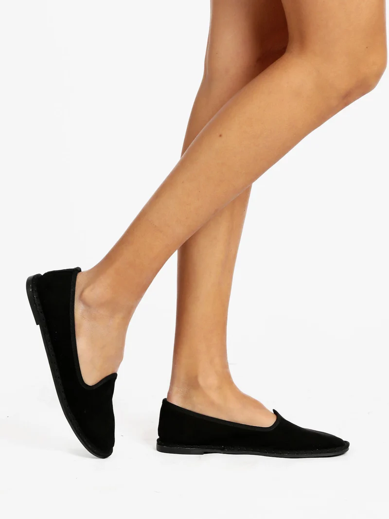Espadrillas scamosciate donna - nero
