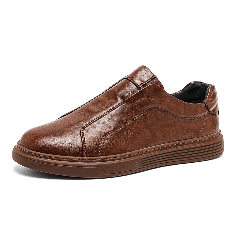 Classic Leather Slip-On Shoes