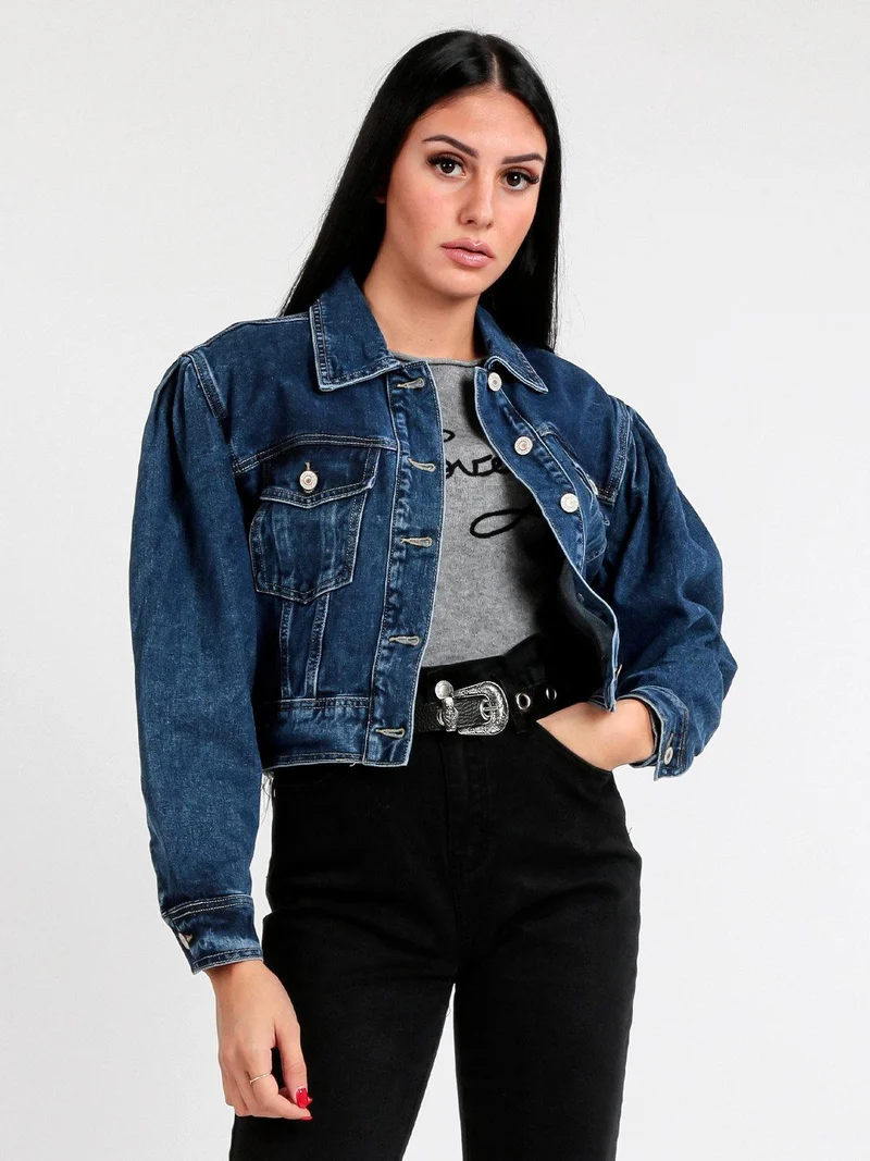 Giacca denim corta oversize - jeans