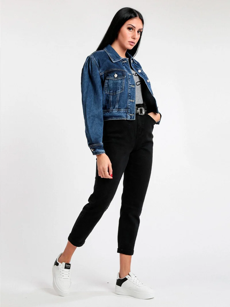 Giacca denim corta oversize - jeans
