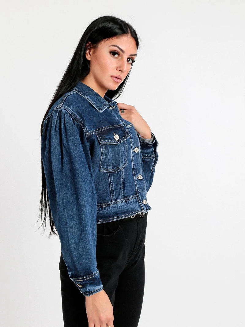 Giacca denim corta oversize - jeans