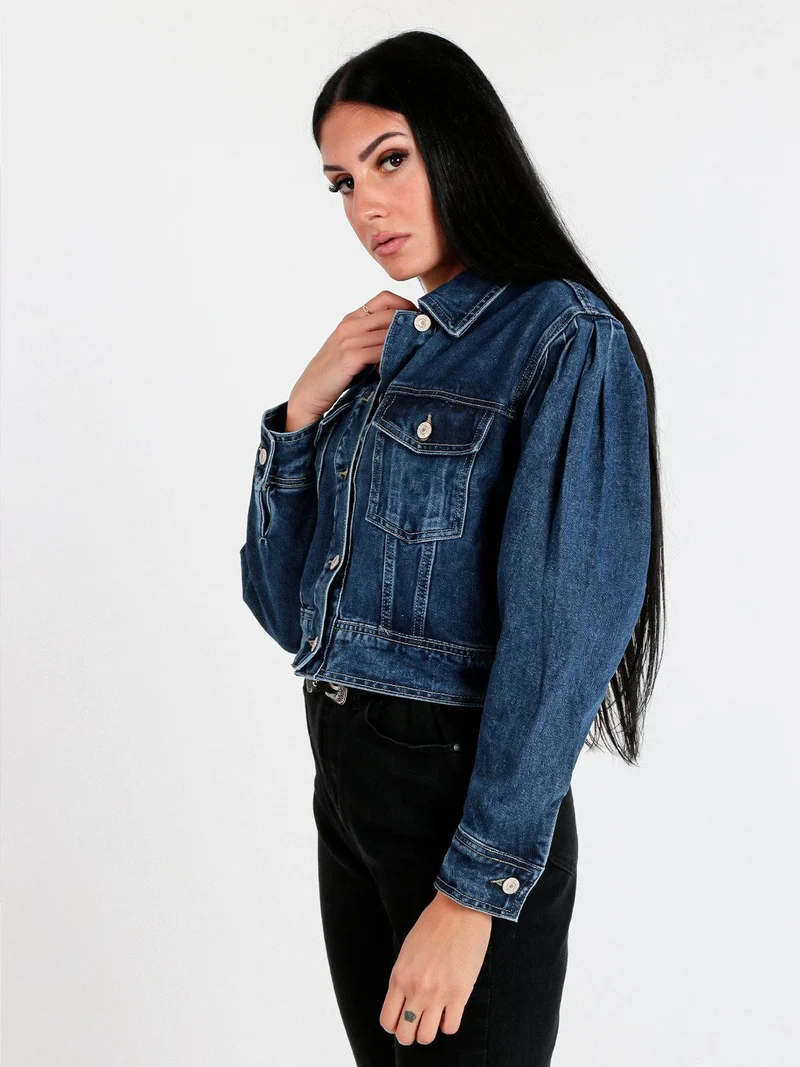 Giacca denim corta oversize - jeans