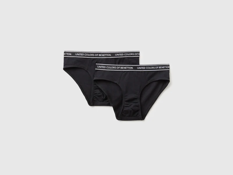Set aus zwei Slips mit Logo-Gummizug