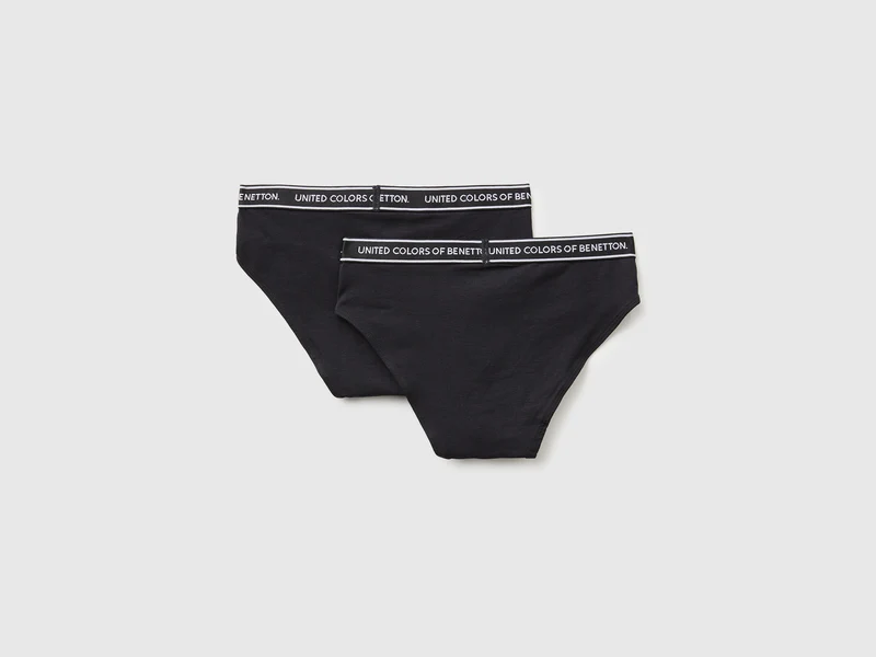 Set aus zwei Slips mit Logo-Gummizug