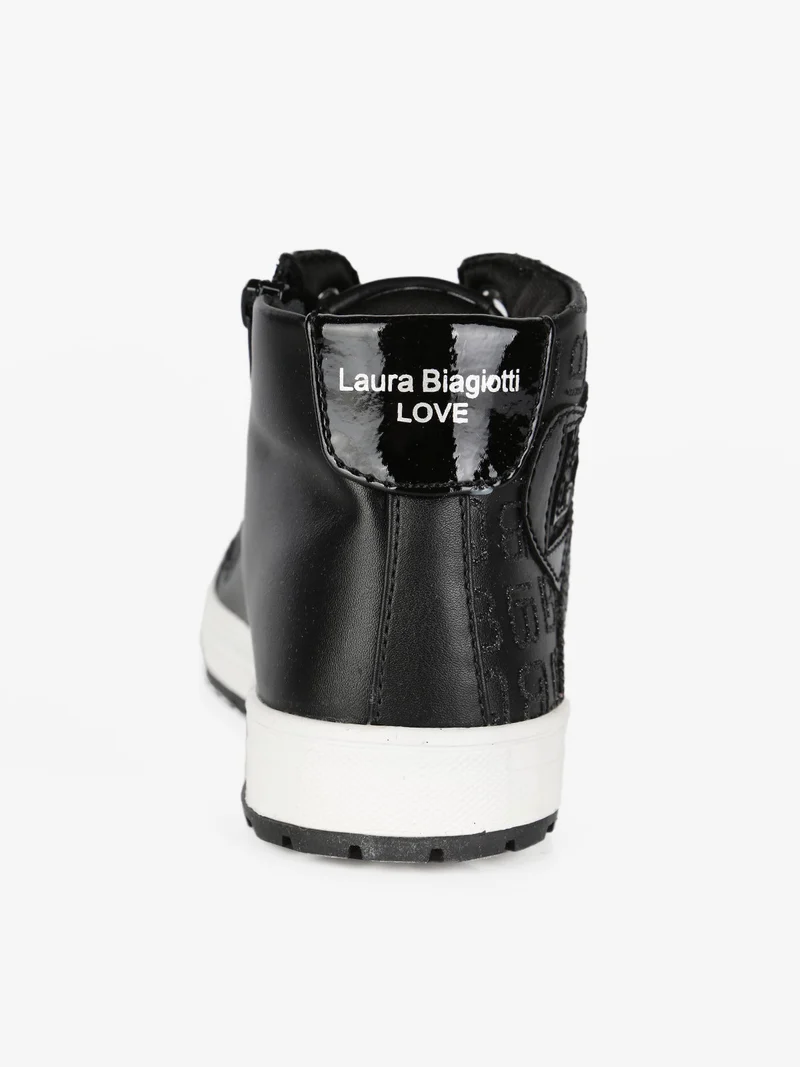 Sneakers alta da bambina - nero