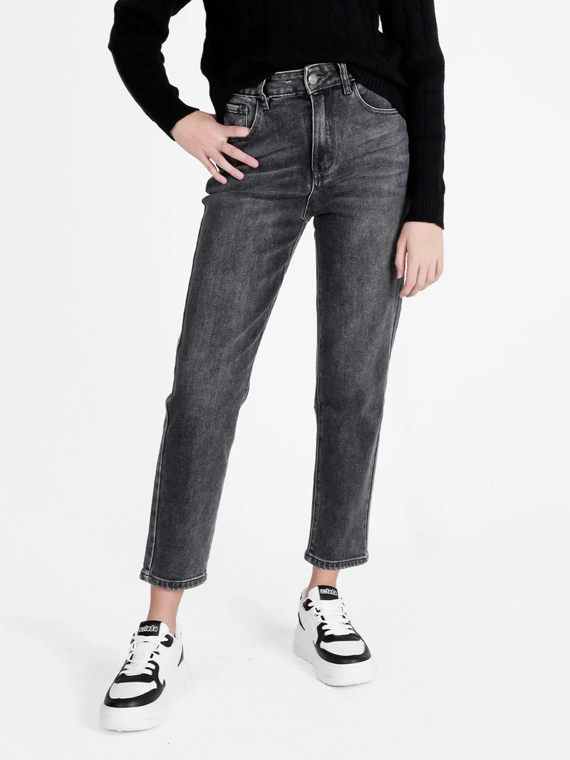 Jeans donna mom fit - nero
