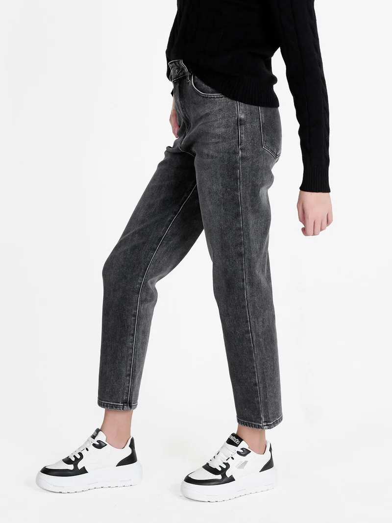 Jeans donna mom fit - nero