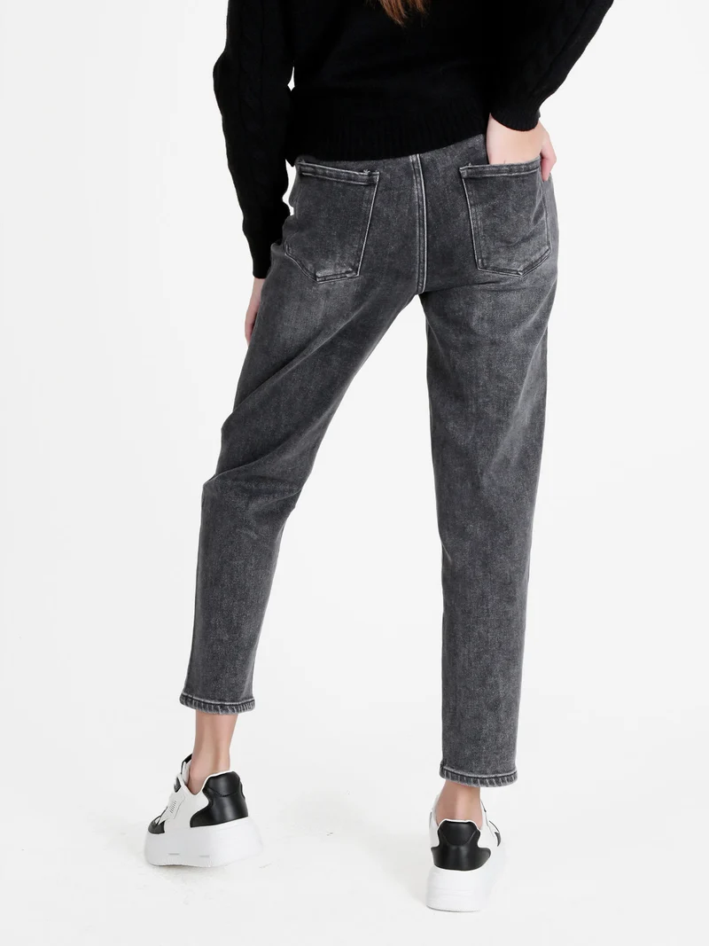 Jeans donna mom fit - nero