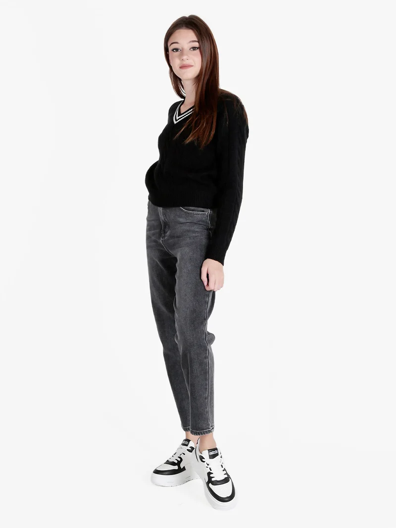 Jeans donna mom fit - nero