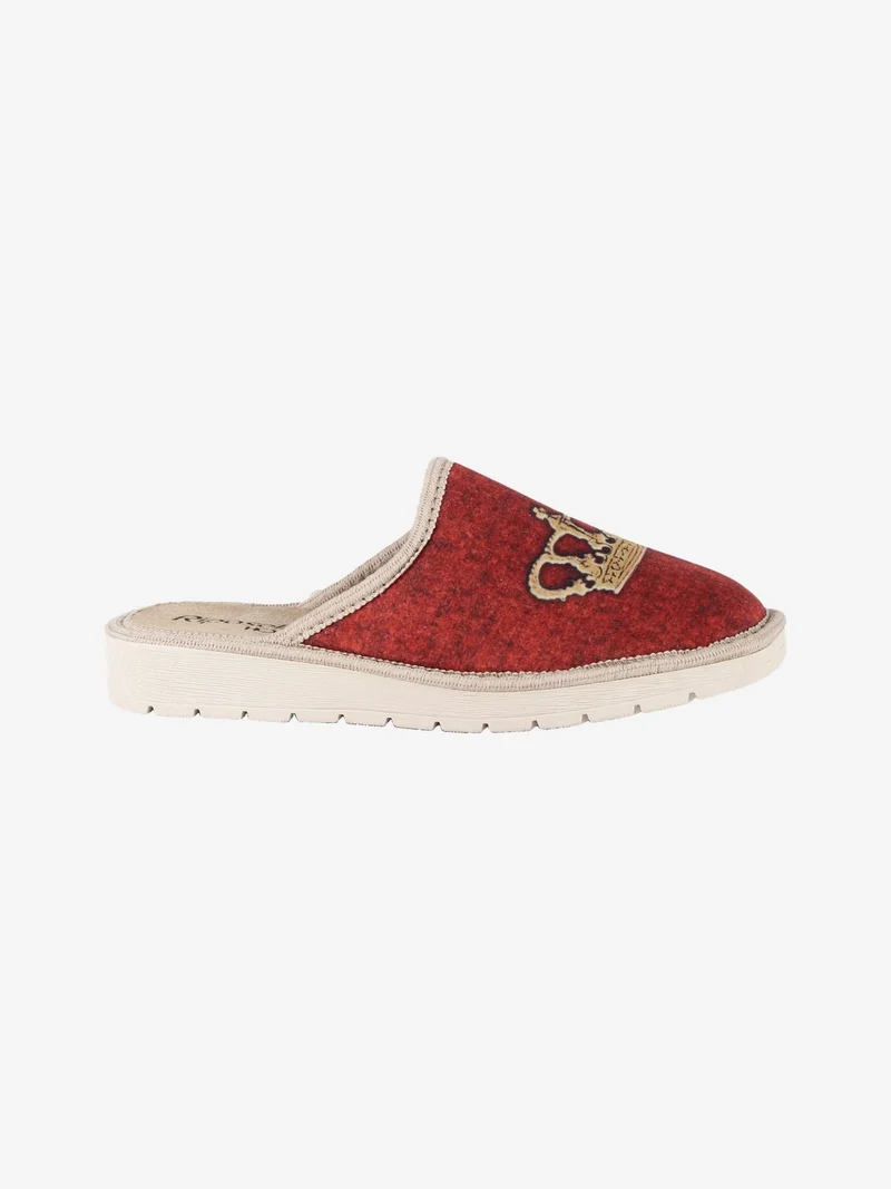 Pantofole donna in tessuto - rosso
