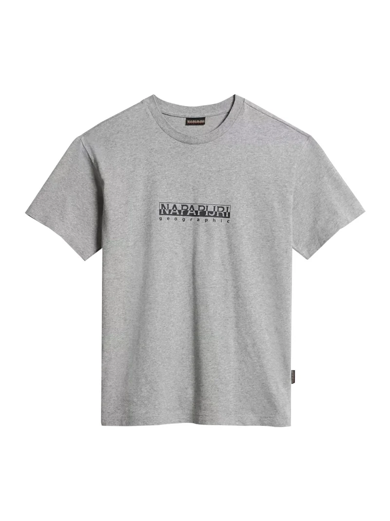 S BOX W SS T-shirt donna manica corta con scritta - grigio
