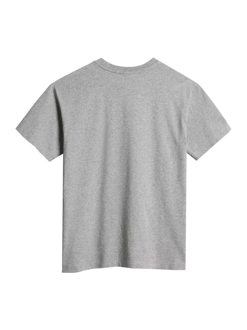 S BOX W SS T-shirt donna manica corta con scritta - grigio