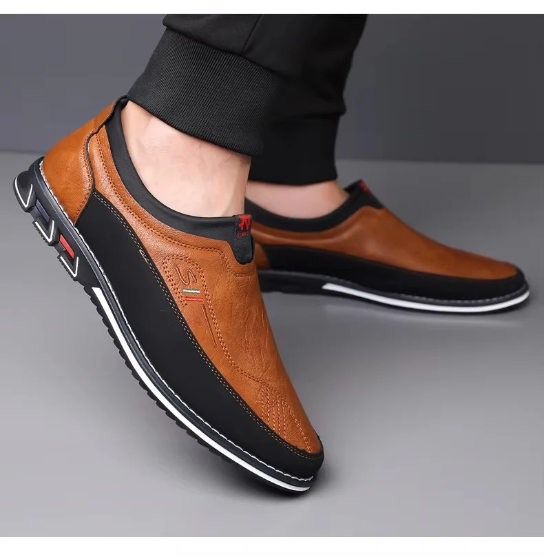 Leather Slip-On Business Shoes