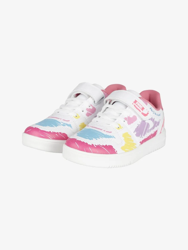 Sneakers multicolor da bambina con strappi - multicolore