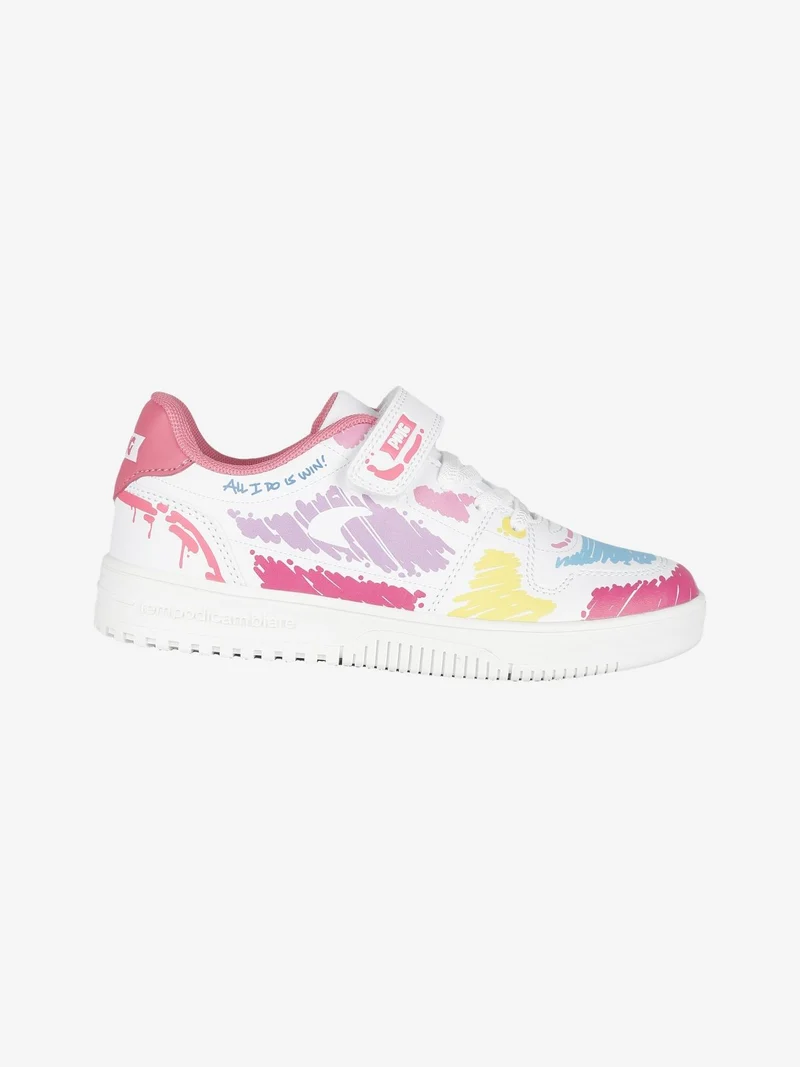 Sneakers multicolor da bambina con strappi - multicolore