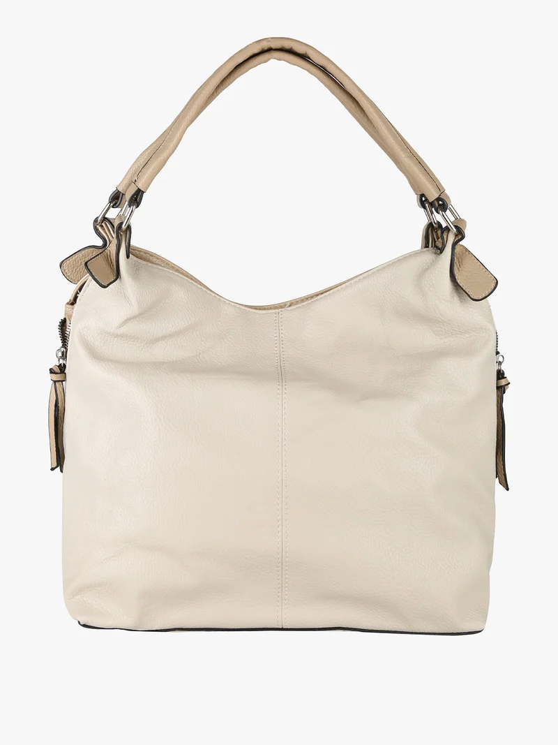 Borsa hobo da donna - beige