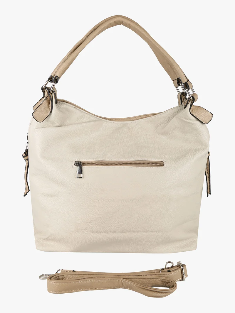 Borsa hobo da donna - beige