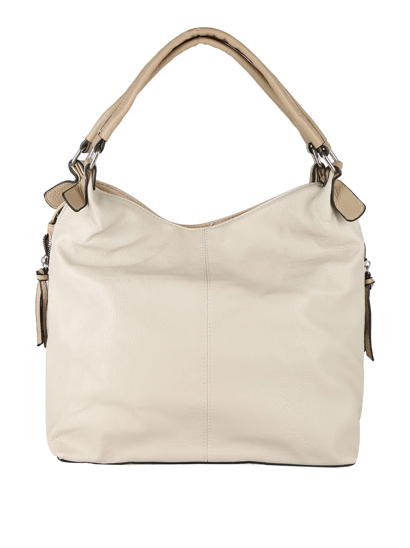 Borsa hobo da donna - beige