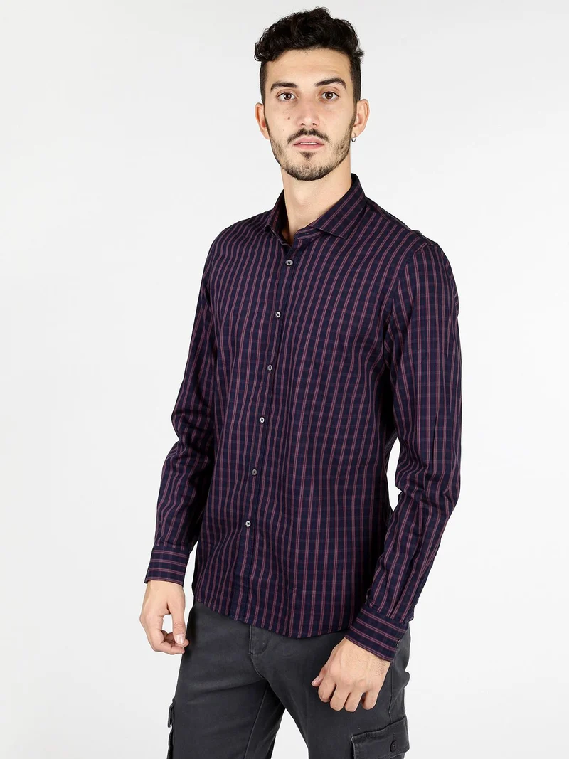 Camicia in cotone classic fit - rosso
