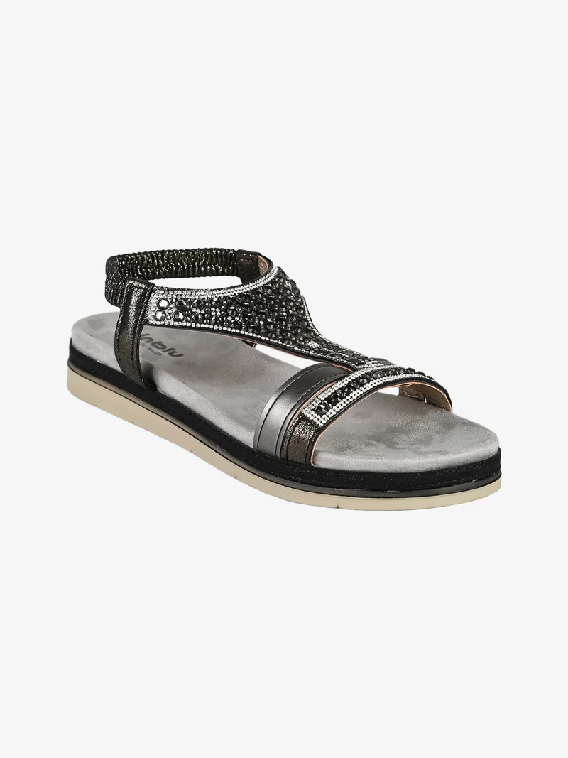 Sandali gioiello da donna con cinturino elastico - multicolore