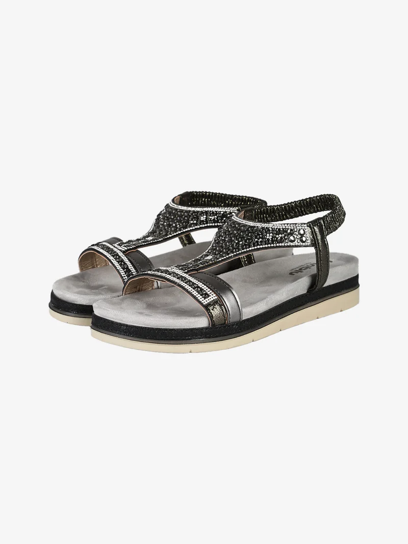 Sandali gioiello da donna con cinturino elastico - multicolore
